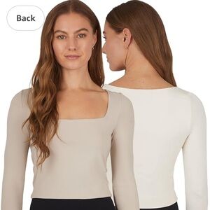 90 Degrees by Reflex Square Neck Crop Top Set